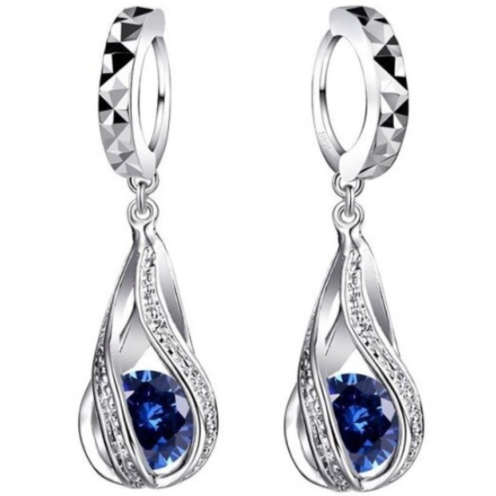 925 Sterling Silver Earrings Spiral Timeless Beauty Classic Elegance